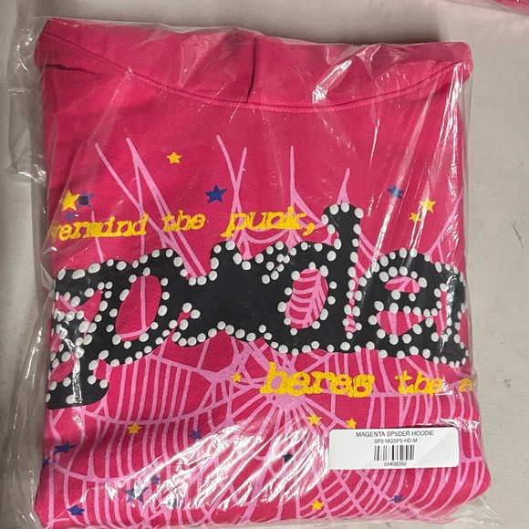 Sp5der Punk V2 Hoodie ‘Magenta’ - Picture 5 of 5